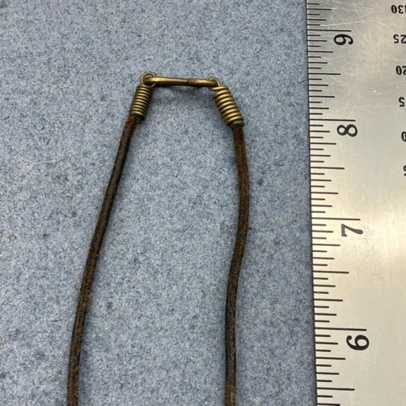 Floral Beaded Necklace Ceramic Pink Rose Cream Blue Green Bronze Cord Soft Girl - Picture 8 of 9